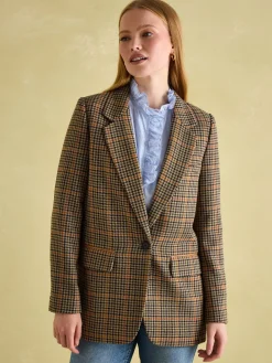 Hackmore Relaxed Fit Wool Blend Tweed Blazer<Joules New
