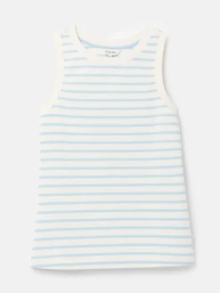 Harbour Cream & Blue Striped Jersey Vest<Joules Outlet