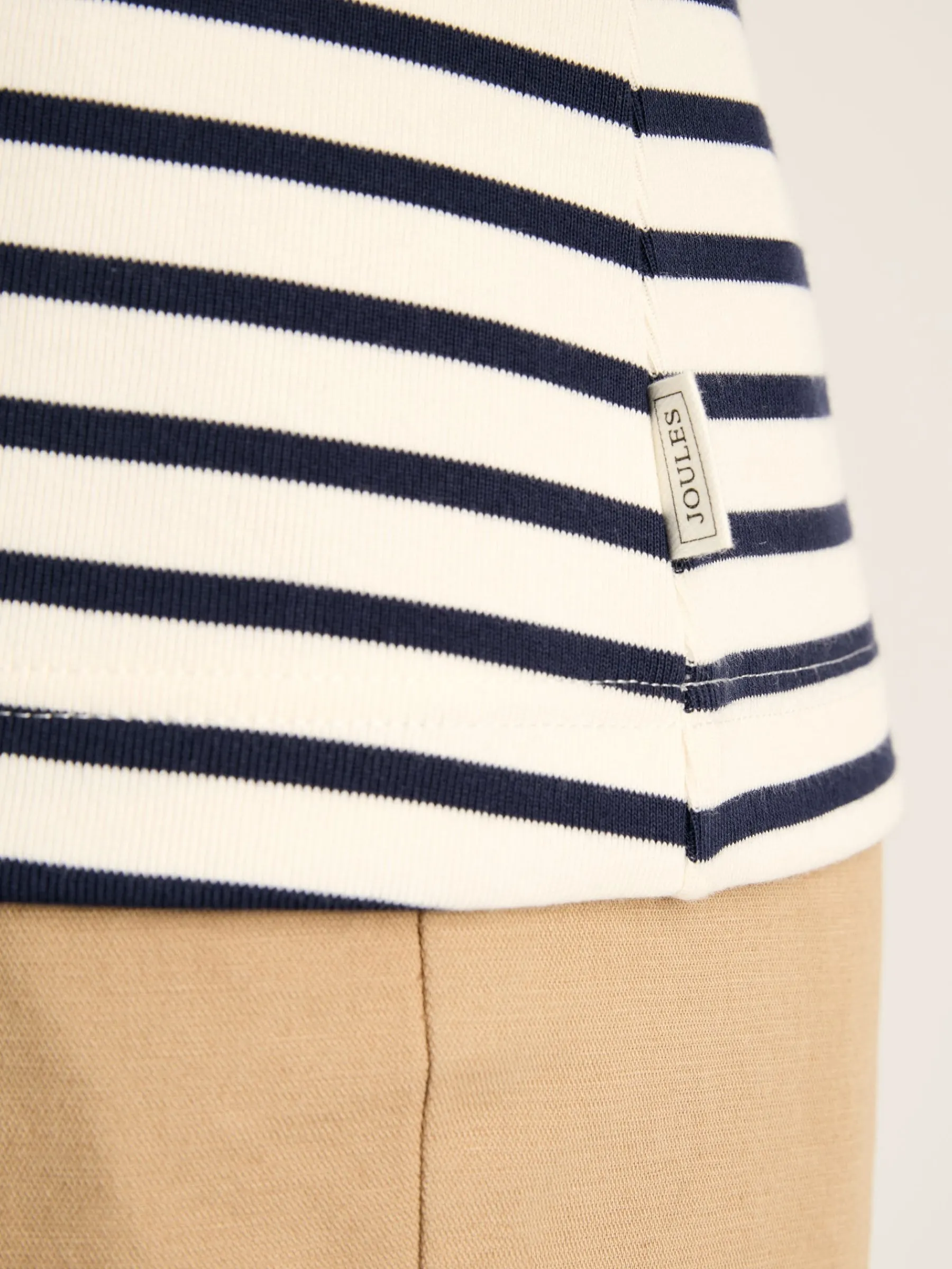 Harbour Cream & Navy Striped Jersey Vest<Joules
