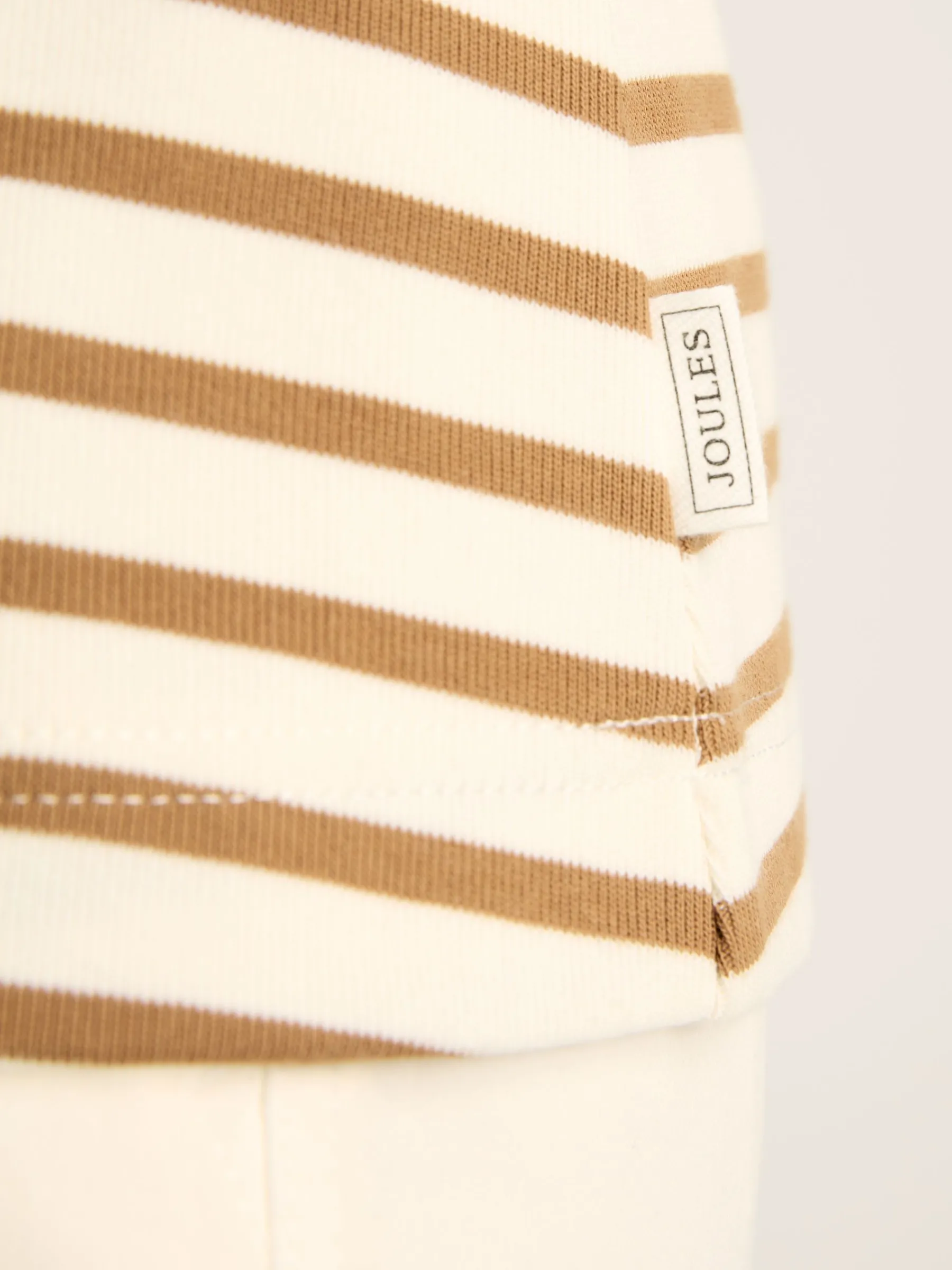Harbour Cream & Tan Striped Jersey Vest<Joules Discount