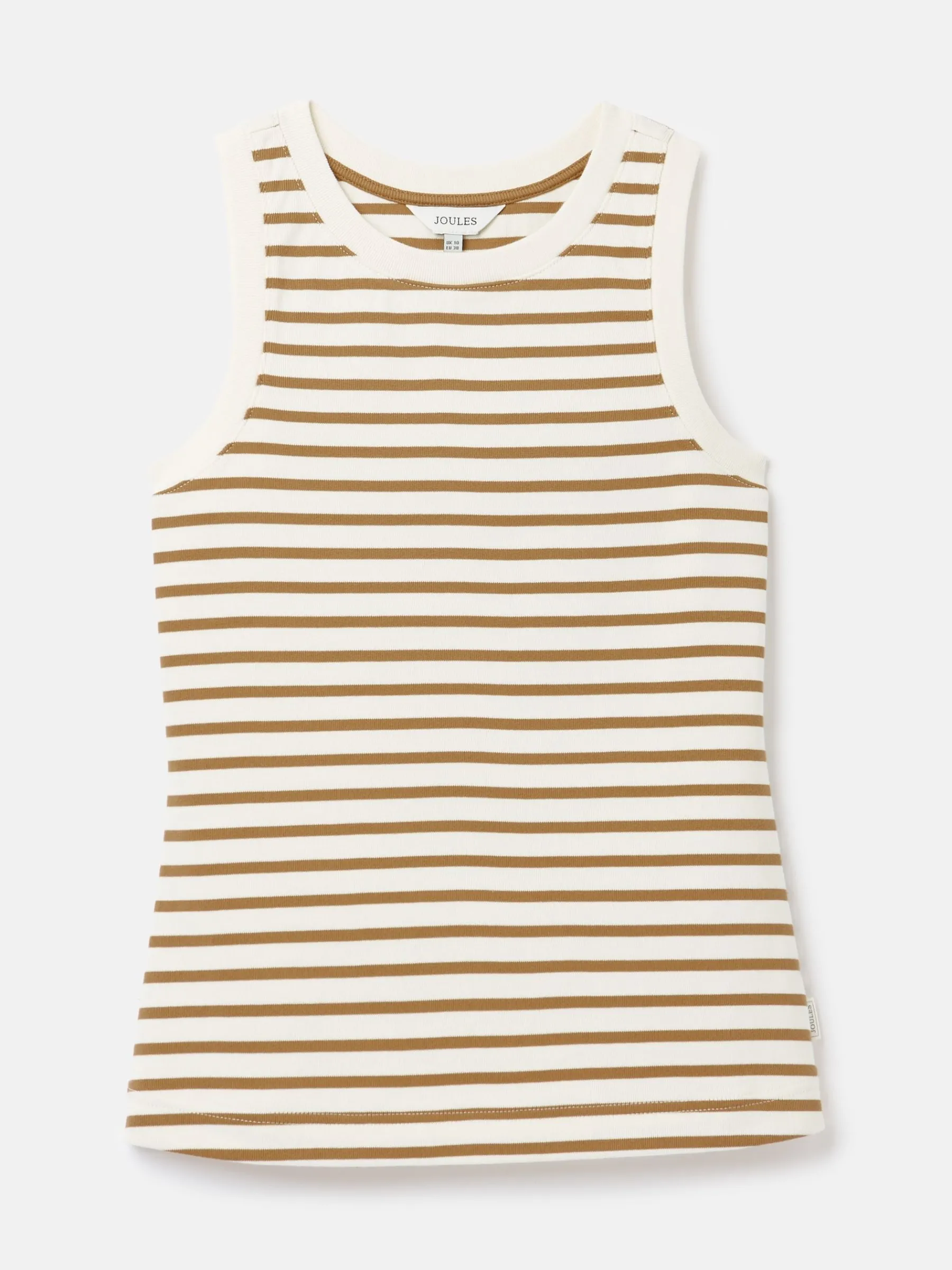 Harbour Cream & Tan Striped Jersey Vest<Joules Discount