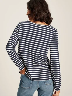 Harbour Navy Blue Long Sleeve Breton Top<Joules Hot
