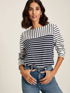 Harbour Navy Hotchpotch Long Sleeve Breton Top<Joules Sale