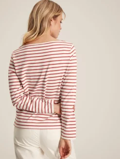 Harbour Pink Striped Long Sleeve Breton Top<Joules Clearance