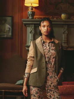 Harlow Hotchpotch Tweed Blazer<Joules Online