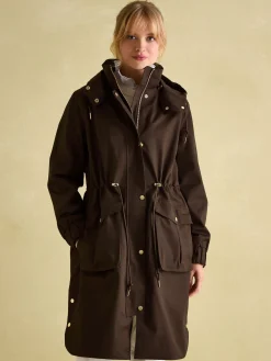 Harpsden Waterproof Long Raincoat with Hood<Joules Discount