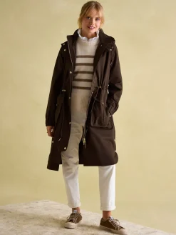 Harpsden Waterproof Long Raincoat with Hood<Joules Discount