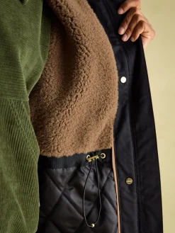 Harpsden Cosy Waterproof Fleece Lined Raincoat with Faux Fur Hood<Joules Online