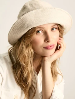 Harriet Linen Bucket Hat<Joules