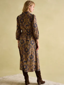 Hazel Brown Floral Jersey Shirt Dress<Joules Sale
