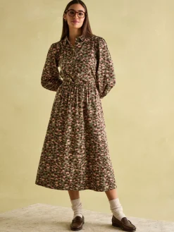 Hazel Khaki Green Jersey Shirt Dress<Joules Best