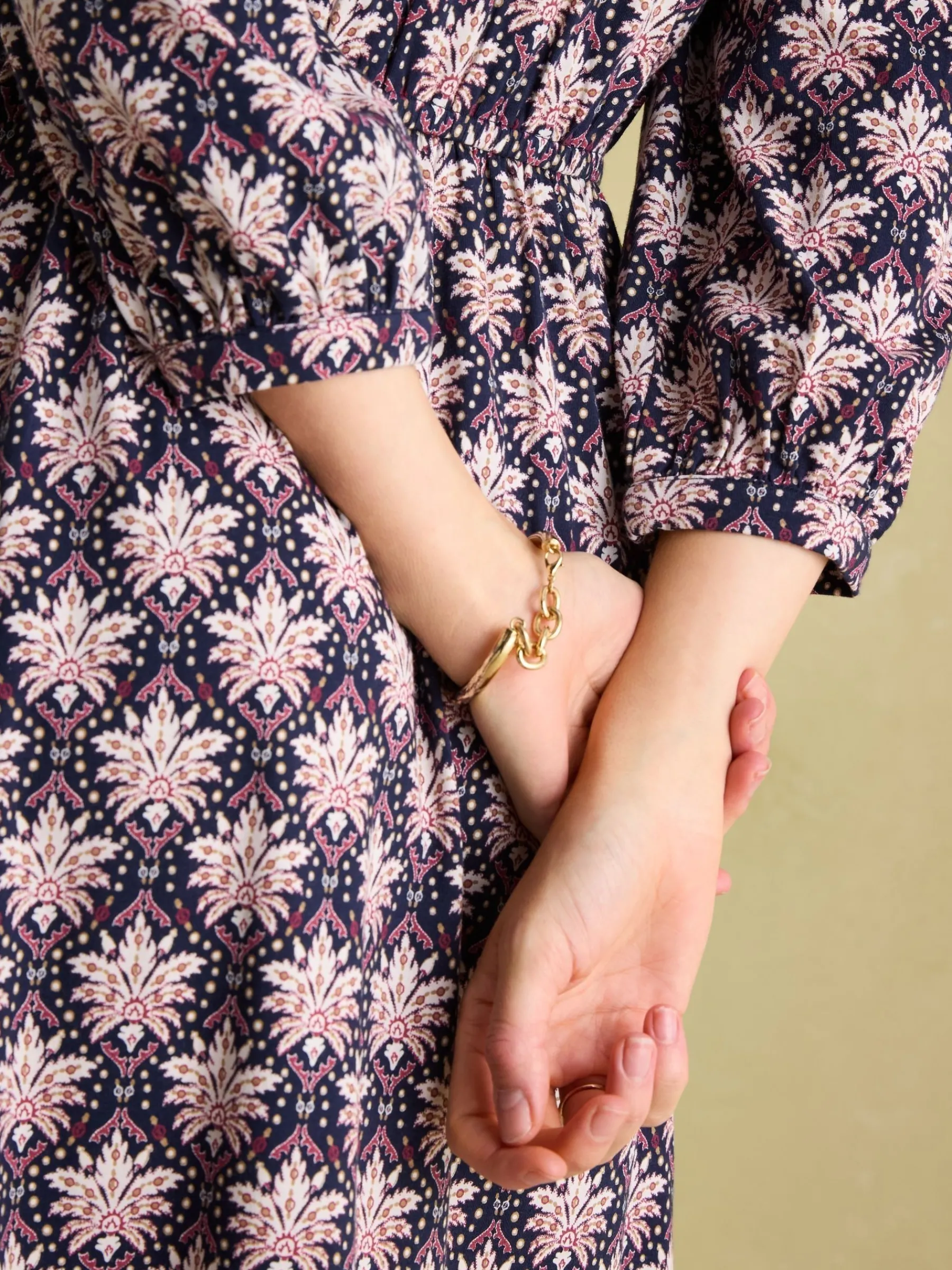 Hazel Navy and Pink Jersey Shirt Dress<Joules Discount