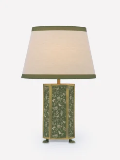 Helmingham Green Printed Claw Foot Table Lamp<Joules Clearance