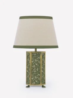 Helmingham Green Printed Claw Foot Table Lamp<Joules Clearance