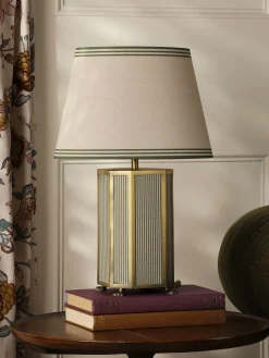 Helmingham Green Stripe Claw Foot Table Lamp<Joules Outlet