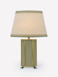 Helmingham Green Stripe Claw Foot Table Lamp<Joules Outlet