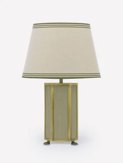 Helmingham Green Stripe Claw Foot Table Lamp<Joules Outlet