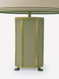 Helmingham Green Stripe Claw Foot Table Lamp<Joules Outlet