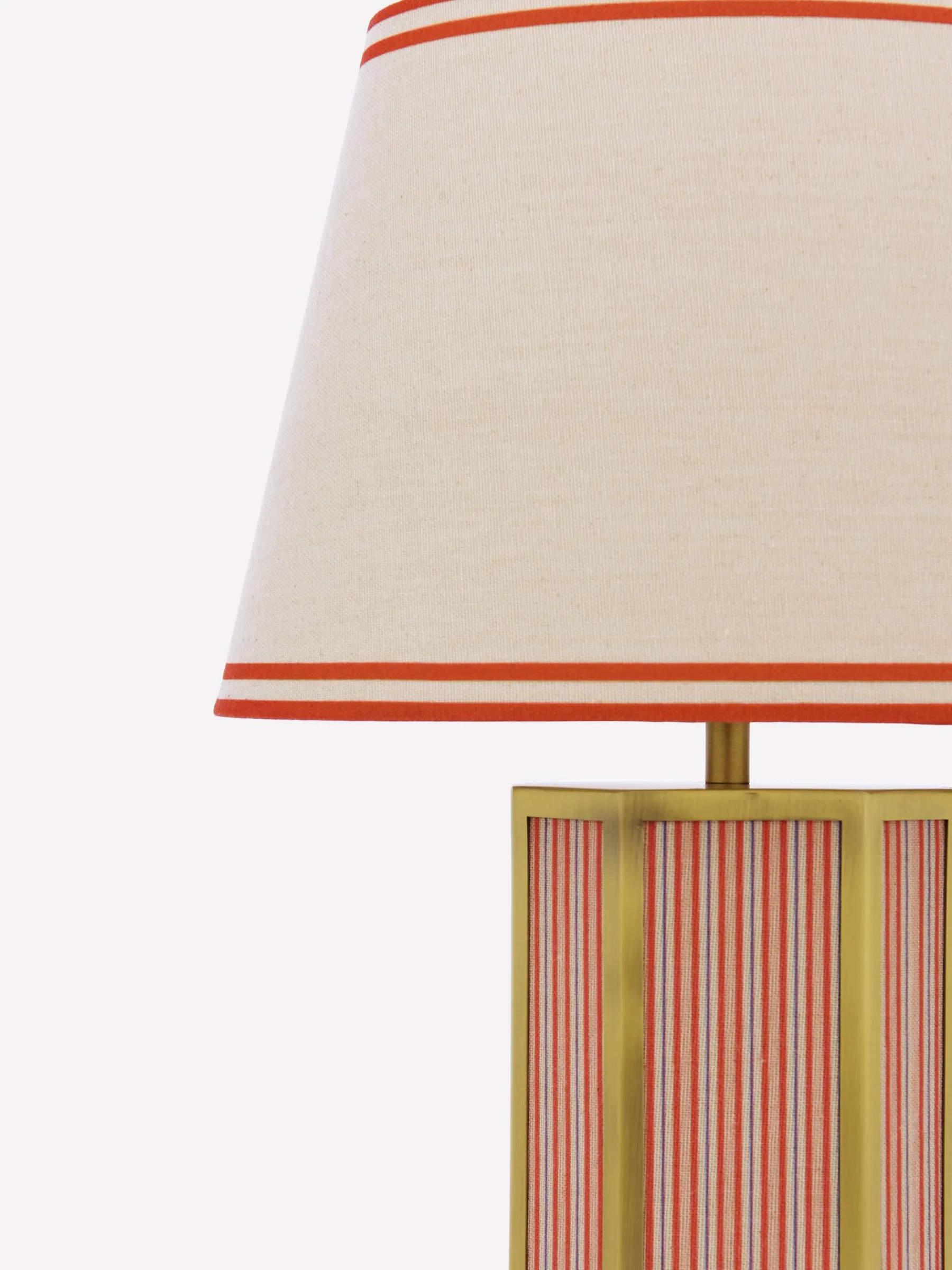 Helmingham Red Stripe Claw Foot Table Lamp<Joules