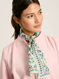 Highgrove Skinny Printed Silk Scarf<Joules Sale