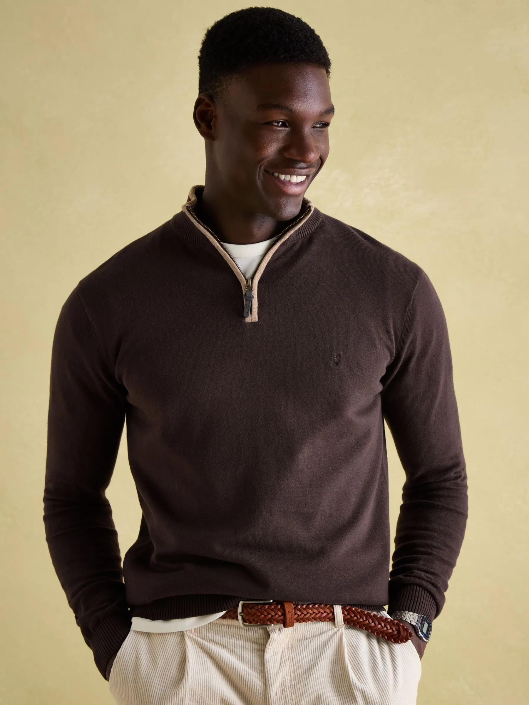 Hillside Quarter Zip Knit Jumper<Joules Discount