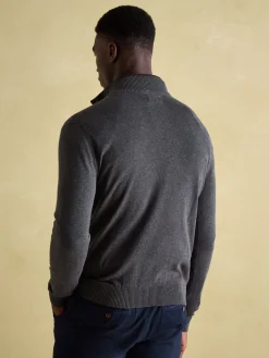 Hillside Charcoal Grey Quarter Zip Knit Jumper<Joules Online