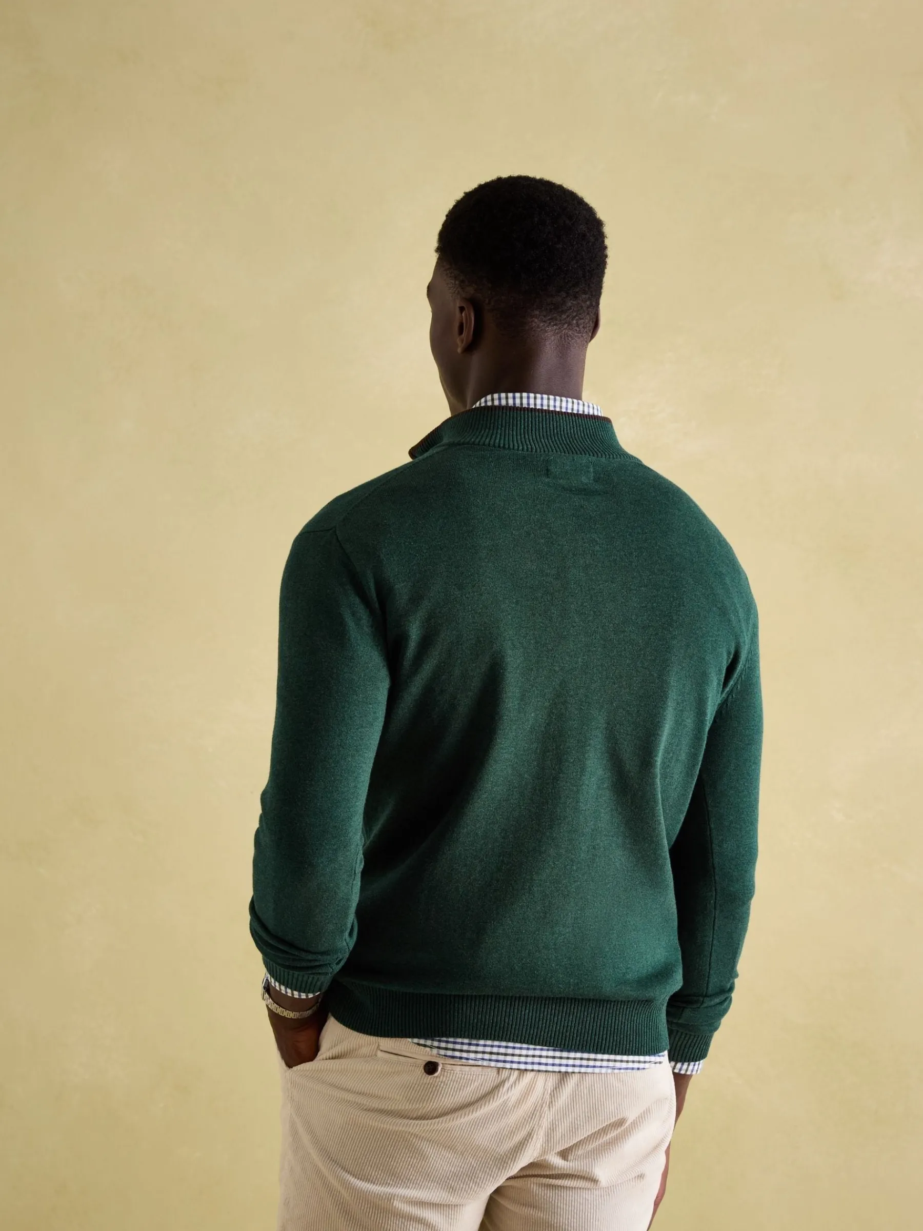 Hillside Dark Green Quarter Zip Knit Jumper<Joules Online