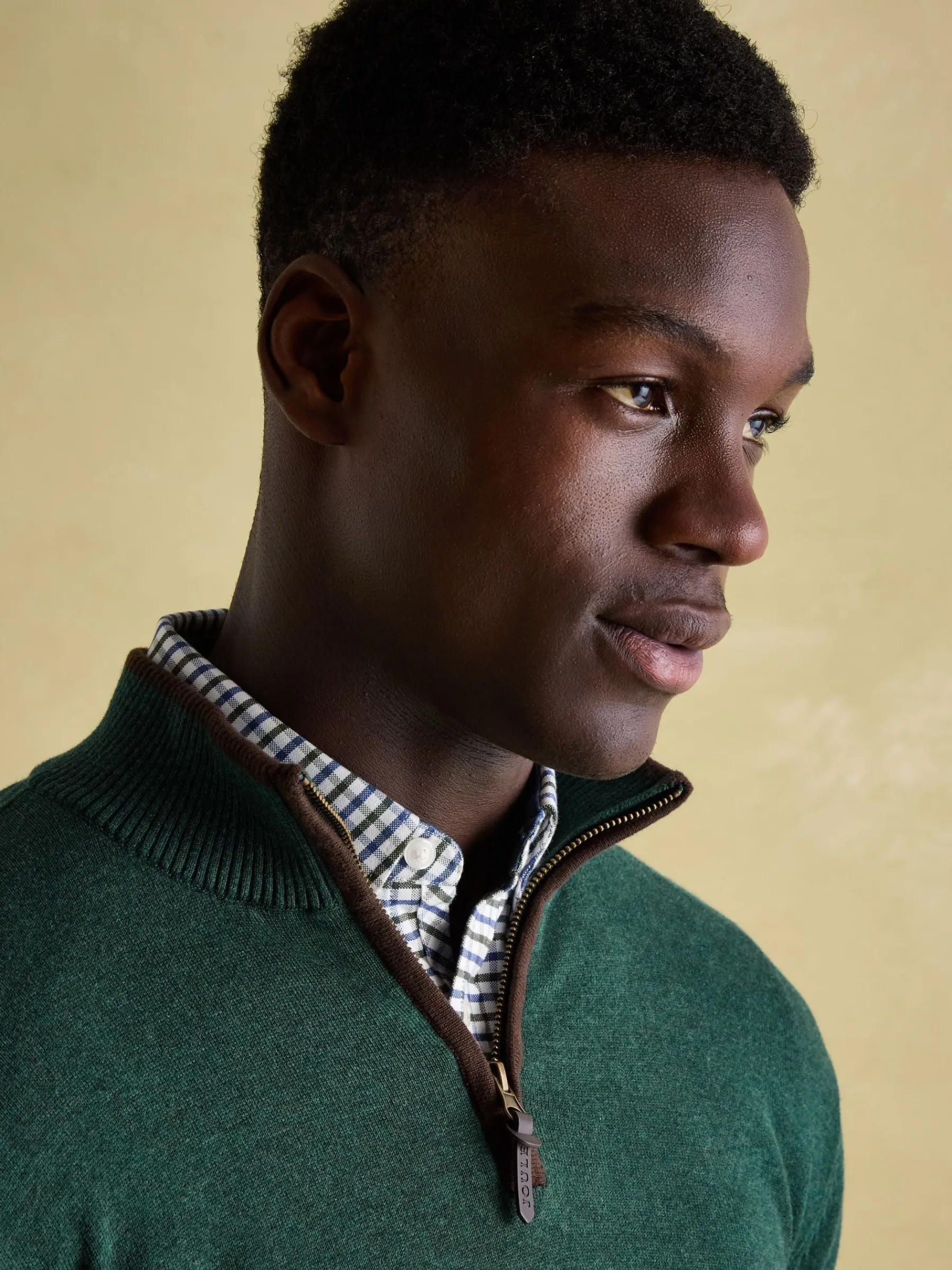 Hillside Dark Green Quarter Zip Knit Jumper<Joules Online