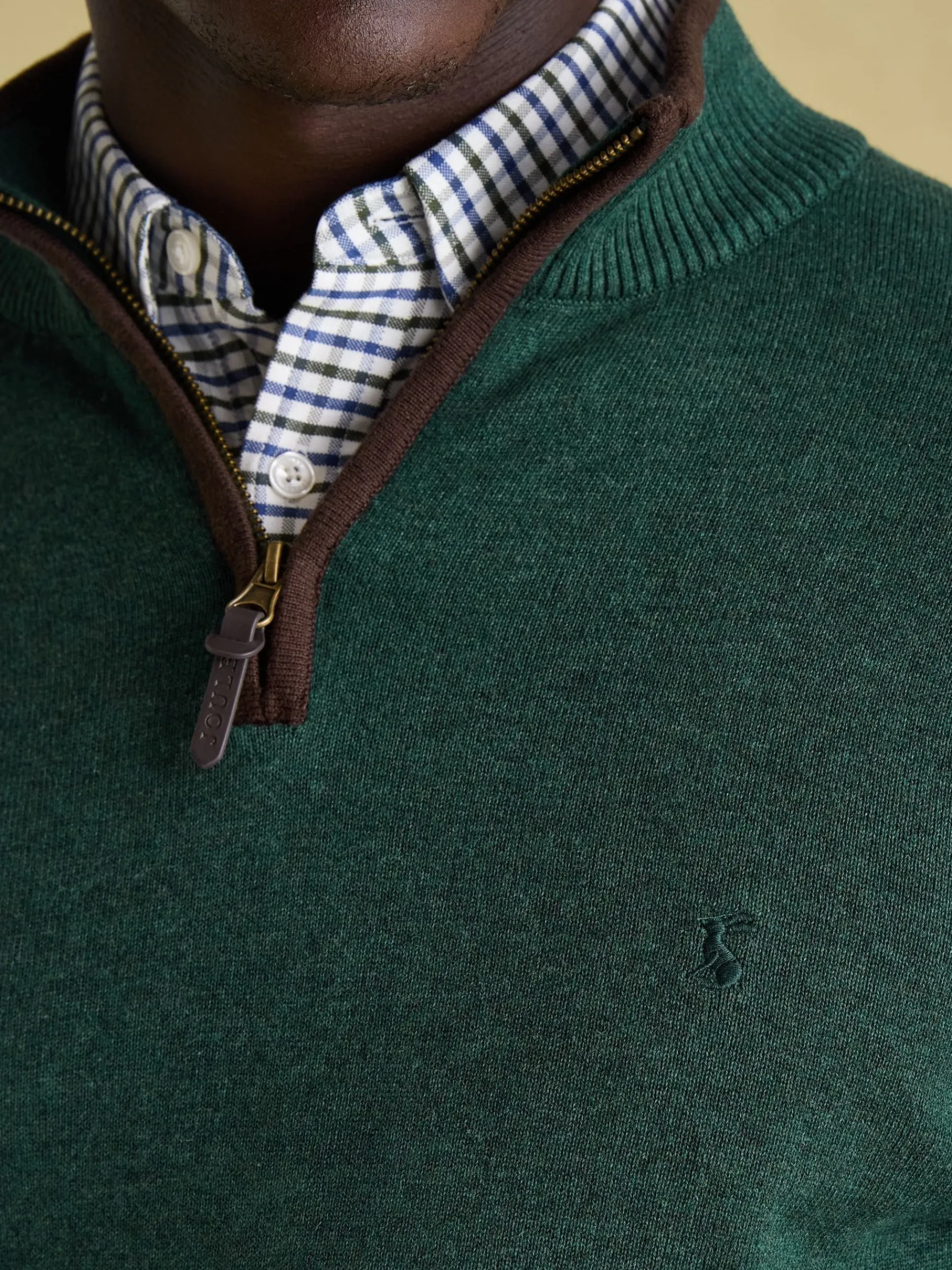 Hillside Dark Green Quarter Zip Knit Jumper<Joules Online