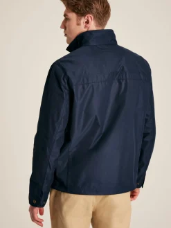 Hillway Navy Blue Collared Harrington Jacket<Joules Sale
