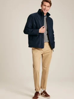 Hillway Navy Blue Collared Harrington Jacket<Joules Sale