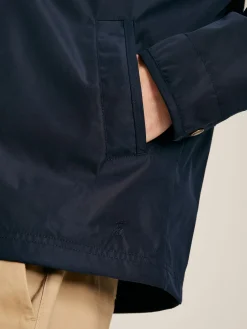 Hillway Navy Blue Collared Harrington Jacket<Joules Sale