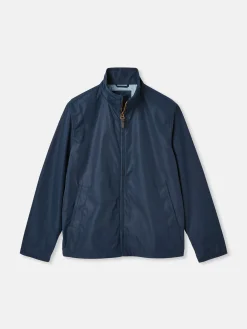 Hillway Navy Blue Collared Harrington Jacket<Joules Sale
