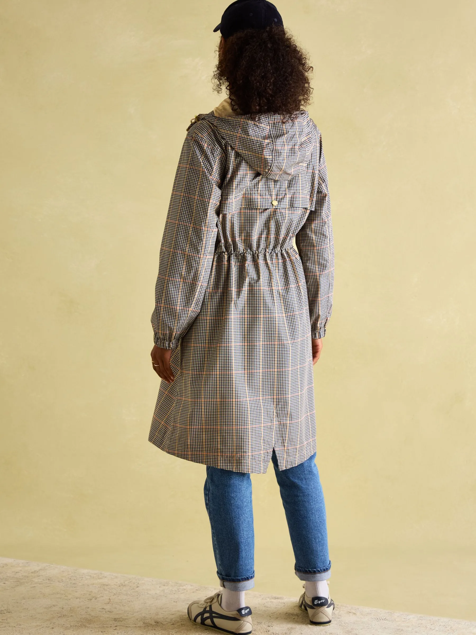 Holkham Brown Check Waterproof Packable Raincoat With Hood<Joules Best