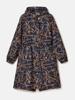 Holkham Navy Blue Bridle Waterproof Packable Raincoat With Hood<Joules Discount