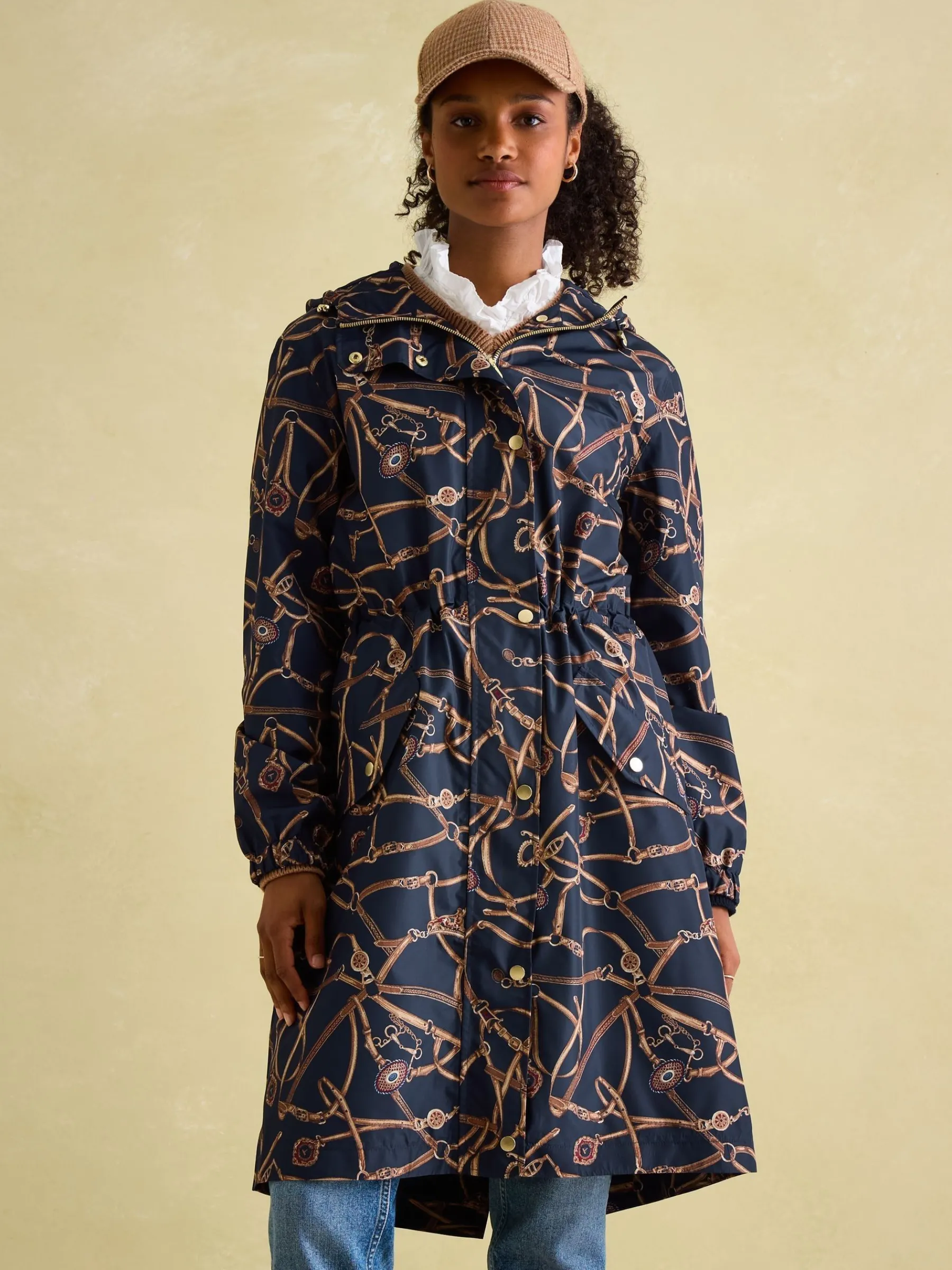 Holkham Navy Blue Bridle Waterproof Packable Raincoat With Hood<Joules Discount