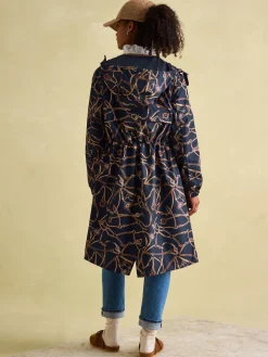 Holkham Navy Blue Bridle Waterproof Packable Raincoat With Hood<Joules Discount