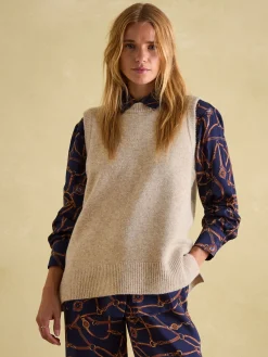 Holly Longline Knitted Vest<Joules Clearance