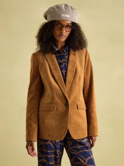 Holton Tan Brown Corduroy Blazer<Joules