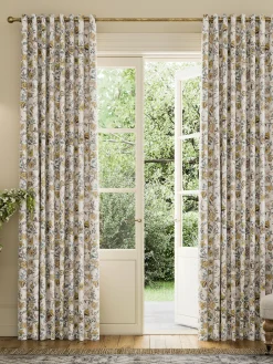 Indienne Floral Set of 2 Blackout Eyelet Curtains<Joules