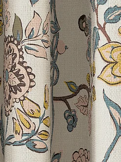 Indienne Floral Set of 2 Blackout Eyelet Curtains<Joules