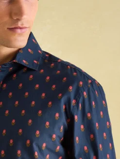 Invitation Navy Ditsy Cotton Shirt<Joules Best