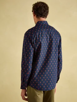 Invitation Navy Ditsy Cotton Shirt<Joules Best