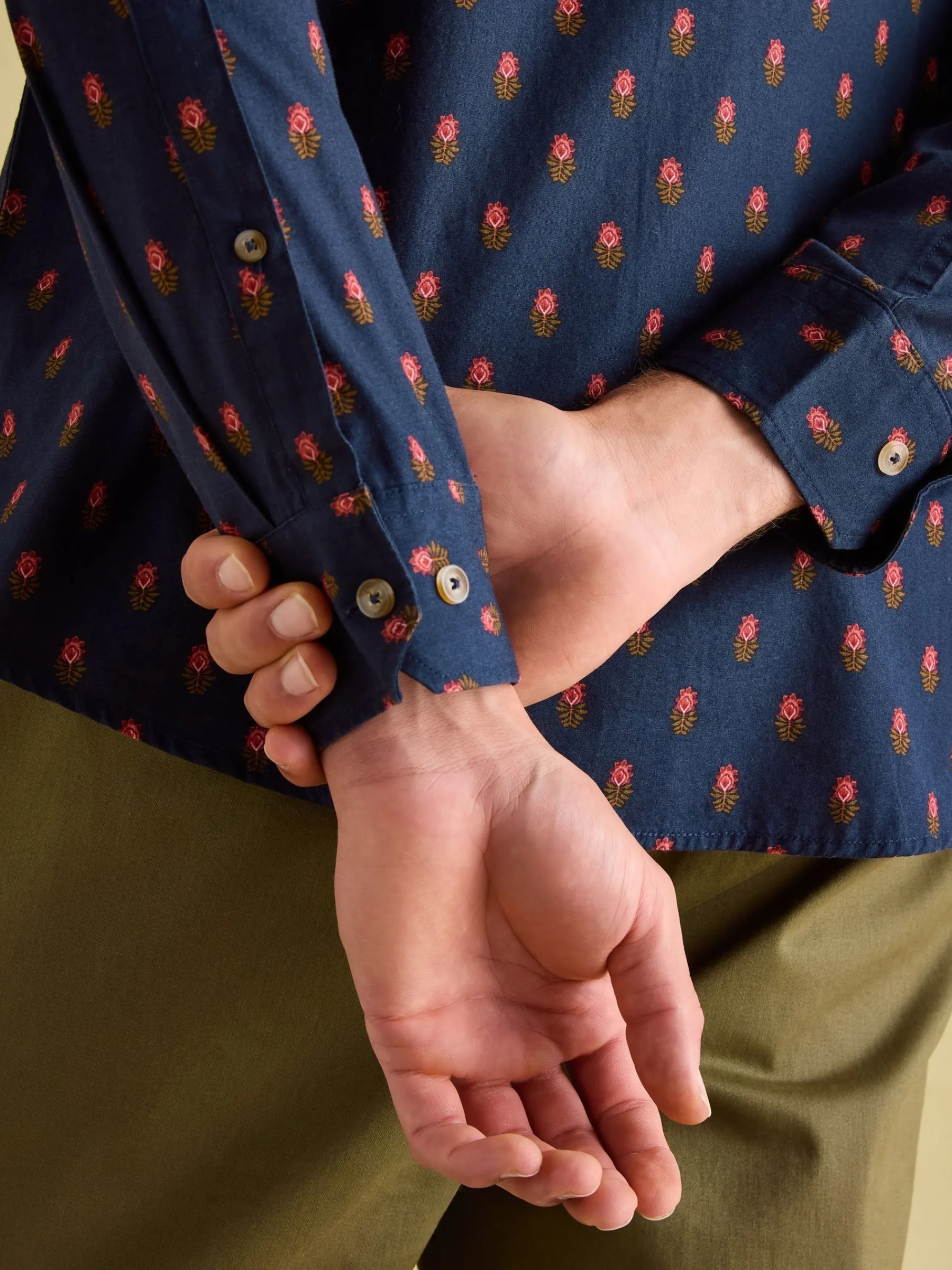 Invitation Navy Ditsy Cotton Shirt<Joules Best