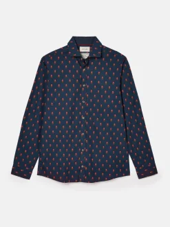 Invitation Navy Ditsy Cotton Shirt<Joules Best