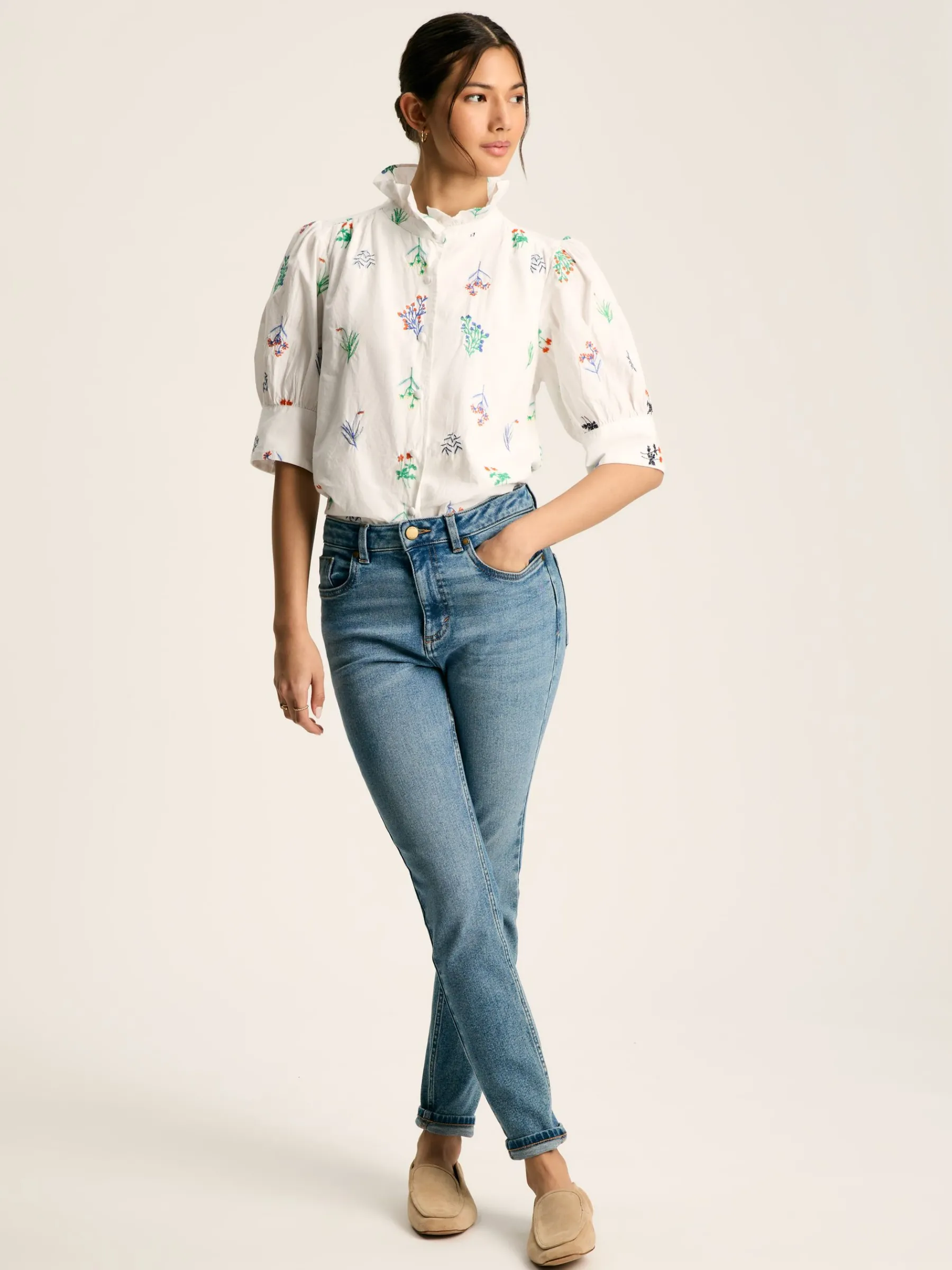 Iris Embroidered Blouse<Joules Online