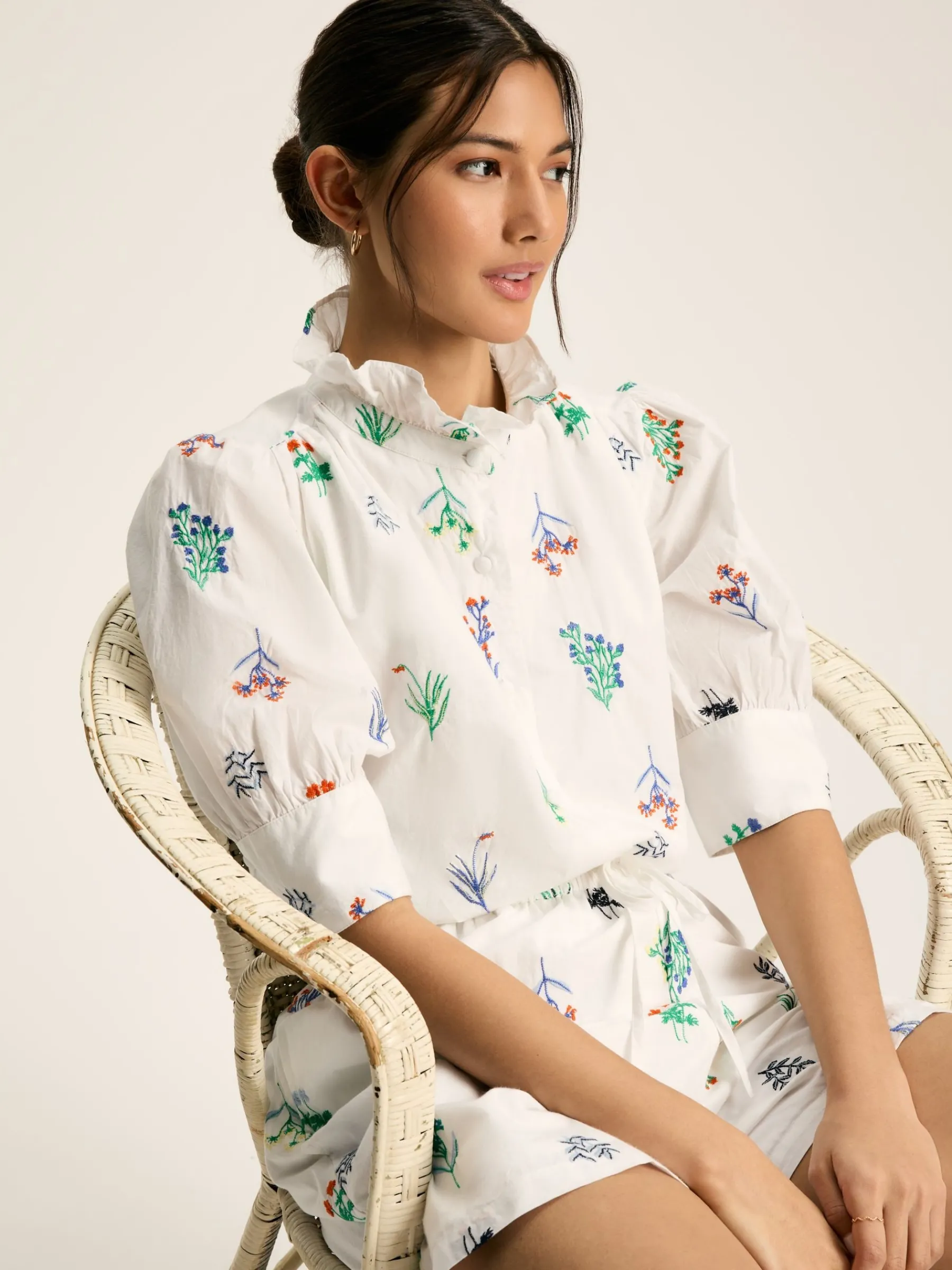 Iris Embroidered Blouse<Joules Online