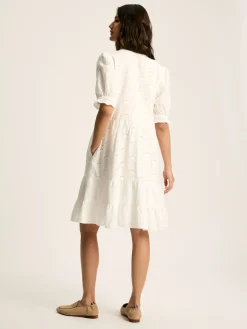 Isabel Cotton Broderie Dress<Joules Sale