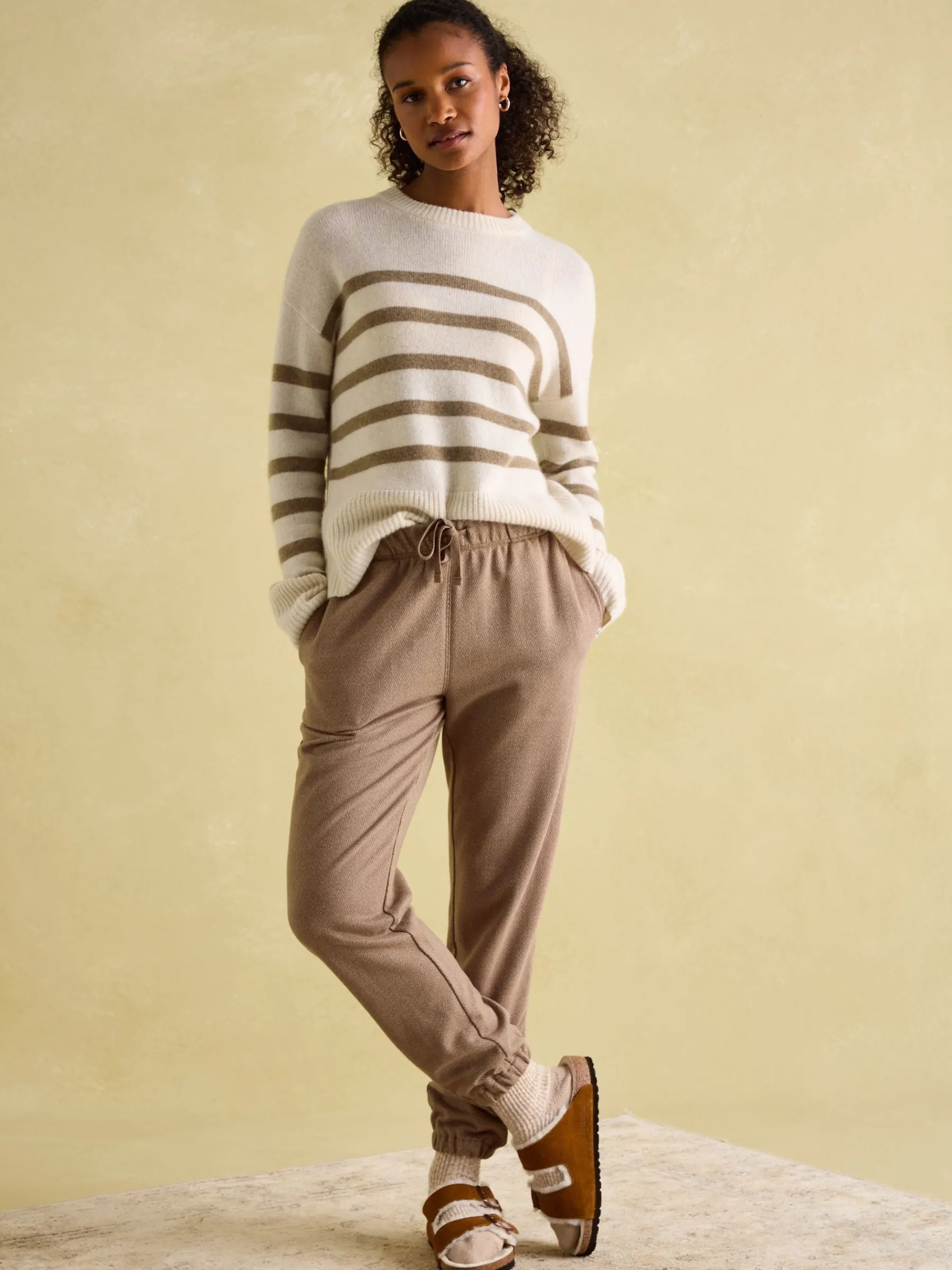 Ivy Tan Brown 100% Cashmere Jumper<Joules Online