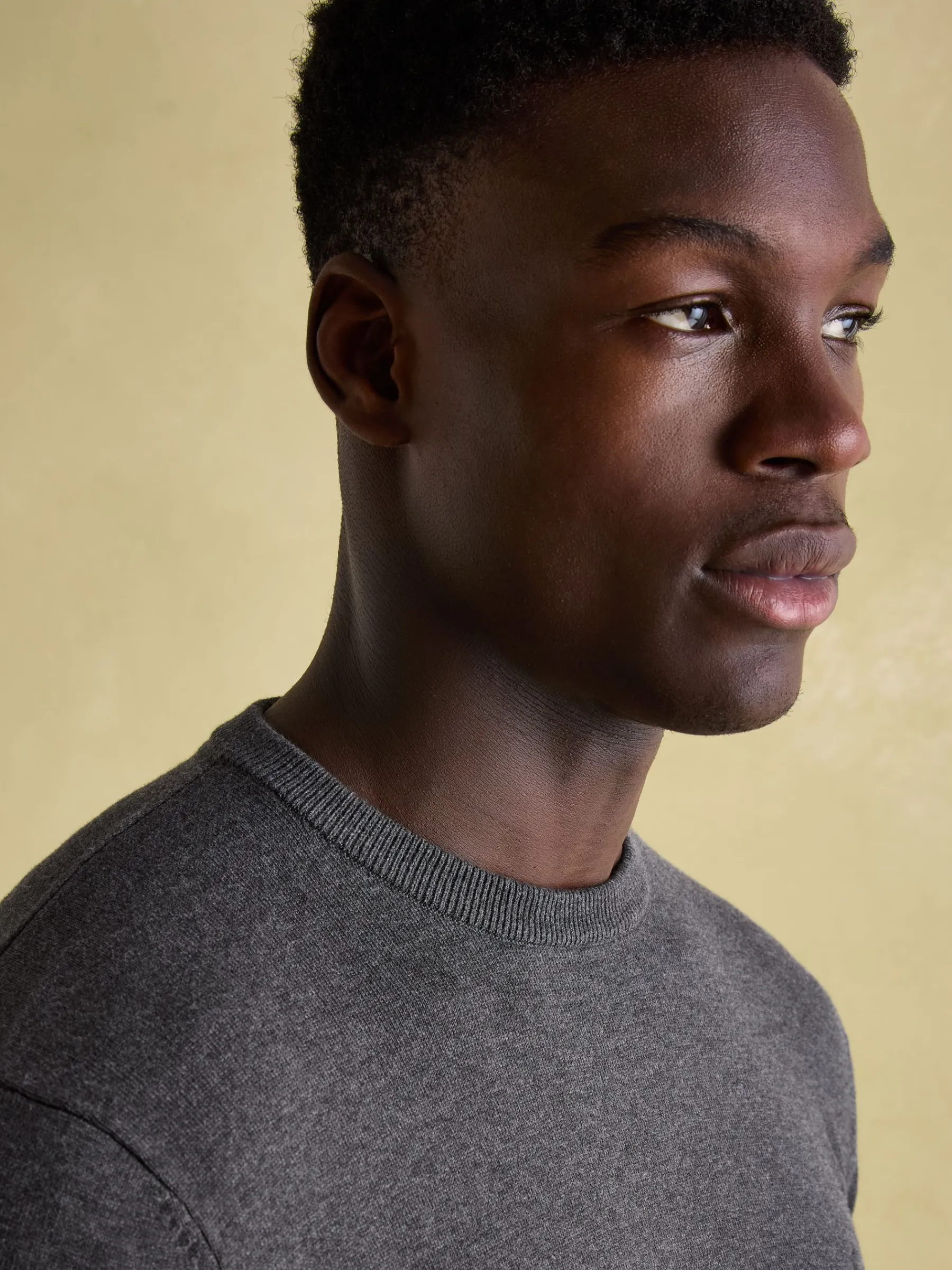 Jarvis Charcoal Grey Crew Neck Knitted Jumper<Joules Outlet